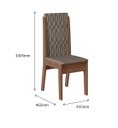Ver imagem 4 de CONJUNTO SALA DE JANTAR LÍBIA 1,35 X 0,90 COM 6 CADEIRAS AMÊNDOA 01A