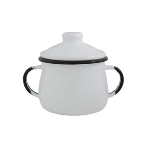 Açucareiro Esmaltado Branco 380 Ml Ewel