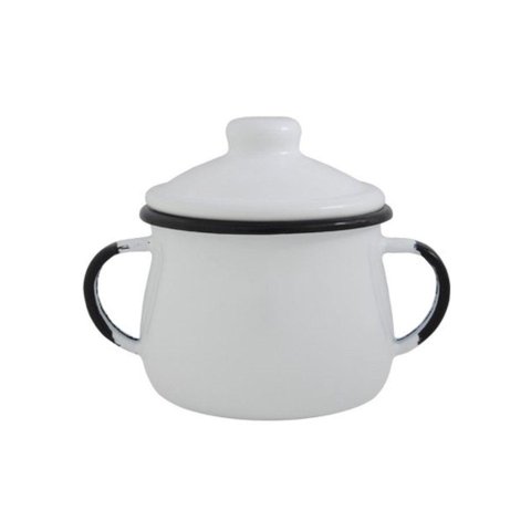 Açucareiro Esmaltado Branco 380 Ml Ewel