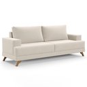 Ver imagem 7 de Sofá 200cm 3 Lugares Pés Curvos Santi Suede D05 Bege - Mpozenato