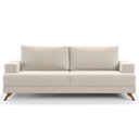 Ver imagem 1 de Sofá 200cm 3 Lugares Pés Curvos Santi Suede D05 Bege - Mpozenato