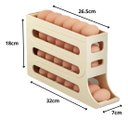 Ver imagem 3 de Porta Ovos Organizador Geladeira Dispenser Kit 2 Unidades Bege