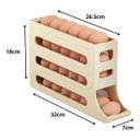 Ver imagem 3 de Porta Ovos Organizador Geladeira Dispenser Kit 2 Unidades Bege