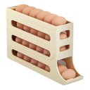 Ver imagem 2 de Porta Ovos Organizador Geladeira Dispenser Kit 2 Unidades Bege