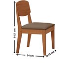 Ver imagem 4 de Conjunto Mesa de Jantar 120cm com 4 Cadeiras 100% MDF Multimóveis Crrft-CON042 Madeirado/Cappuccino