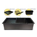 Ver imagem 3 de Canal Equipado Preto Calha Úmida Inox Completa Com 3 Módulos AJB STORE CANALEQUIPADO