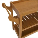 Ver imagem 2 de Carrinho Multiuso Server C/ Rodízios Madeira Cor Natural Mdf