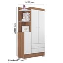 Ver imagem 2 de Roupeiro Tuboarte Infantil Magia 100% MDF 3 Portas e 2 Gavetas