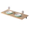 Mesa de Parede Dobravel Supensa com Suporte 90x45 Teka Madrid - 3