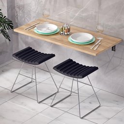 Mesa de Parede Dobravel Supensa com Suporte 90x45 Teka Madrid - 2