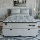 Ver mais imagens de Cama Box Baú Queen + Colchão Comfort Class Pillow Top Branco/suede Branco