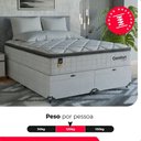 Ver imagem 5 de Cama Box Baú Queen + Colchão Comfort Class Pillow Top Branco/suede Branco