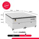 Ver imagem 4 de Cama Box Baú Queen + Colchão Comfort Class Pillow Top Branco/suede Branco