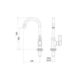 Torneira de Mesa 1190 Atria Matte Meber - 2