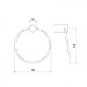Ver imagem 2 de Porta Toalha Argola Atria Matte Meber Preto