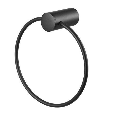 Porta Toalha Argola Atria Matte Meber Preto