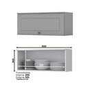 Ver imagem 7 de Cozinha Modulada 4 Peças 8 Portas 5 Gavetas Americana Henn Cinza
