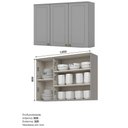 Ver imagem 6 de Cozinha Modulada 4 Peças 8 Portas 5 Gavetas Americana Henn Cinza