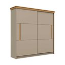 Ver imagem 1 de Guarda Roupa Casal 2,25m Portas de Correr 3 Gavetas 100% Mdf Cor:corda com Freijó