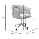 Ver imagem 2 de Cadeira Para Escritório E Home Office Atenas Base Giratória Rodizio - Veludo Rosé