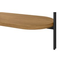 Aparador Monaco 139cm em Couro Caramelo/Nature Pés Preto Linea Brasil - 5