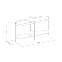 Ver imagem 6 de Aparador Monaco 139cm em Couro Caramelo/Nature Pés Preto Linea Brasil