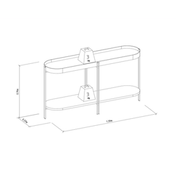 Aparador Monaco 139cm em Couro Caramelo/Nature Pés Preto Linea Brasil - 6
