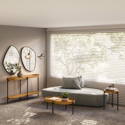 Aparador Monaco 139cm em Couro Caramelo/Nature Pés Preto Linea Brasil - 1