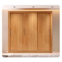 Ver imagem 4 de Guarda Roupa Casal Grande 3 Portas de Correr Marrom Glass