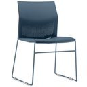 Ver imagem 1 de Cadeira Empilhável Fixa Link F02 Base Aço Azul - Lyam Decor