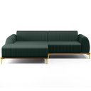 Ver imagem 3 de Sofá 6 Lugares com Chaise Esquerdo Sala Estar Molino 350cm D02 Linho Verde Musgo C-117 - Lyam