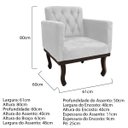 Ver imagem 4 de Kit Diva Recamier Diana 185cm Lado Esquerdo e 01 Poltrona Classic Suede - Doce Sonho Móveis RECAMIER