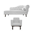 Ver imagem 2 de Kit Diva Recamier Diana 185cm Lado Esquerdo e 01 Poltrona Classic Suede - Doce Sonho Móveis RECAMIER