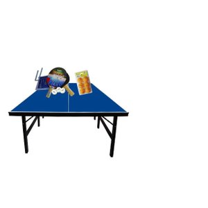 Mesa Ping Pong Mdp Oficial 15mm Klopf 1001 + Kit Completo 5031 + Kit Bolinhas Cor Laranja Klopf 5076