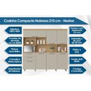 Ver imagem 2 de Kit de Cozinha Compacta Nobreza C/ 7 Portas e 2 Gavetas 210cm Carvalho/titânio - Nesher