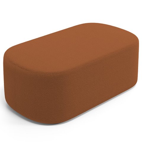 Puff Decorativo Orgânico para Living Quarto 100cm Doha W01 Bouclê Terracota - Lyam Decor