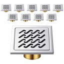 Ver imagem 1 de Ralo 10x10 Inox Anti Odor Banheiro Kit 9 Uni Lavabo Anti Inseto Higienico Varanda Lavanderia Resiste
