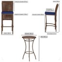 Ver imagem 2 de Mesa Bistro e 4 Banquetas Roma Marrom, Corda Náutica 10