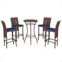 Ver imagem 1 de Mesa Bistro e 4 Banquetas Roma Marrom, Corda Náutica 10