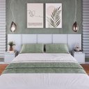 Ver imagem 1 de Cabeceira para Cama Casal com Mesas de Apoio Branca