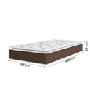 Ver imagem 4 de Cama Box Baú Solteiro Colchão Molas Ensacadas Pillow Top Martino 88X188X66Cm Marrom/Branco