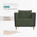 Ver imagem 5 de Kit 2 Poltronas Aviv para Sala Escritório Recepção Linho Verde Premium Easy Clean Corino Marrom Prem