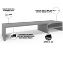 Ver imagem 5 de Kit 03 Suportes Para Monitor Stand Home Office Lap 90 cm L03 Cinza - Lyam Lyam Decor