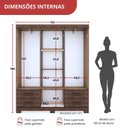 Ver imagem 5 de Guarda-Roupa 6 Portas 4 Gavetas Capuccino Carol