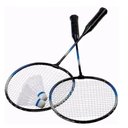 Ver imagem 2 de Kit Raquete de Badminton c/ 3 petecas Azul - Art Sport