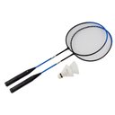 Ver imagem 1 de Kit Raquete de Badminton c/ 3 petecas Azul - Art Sport