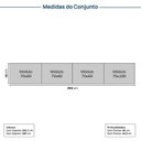 Ver imagem 4 de Rack para TV até 75 Polegadas Suspenso Modular 4 Módulos 8 Portas Frame CabeCasa MadeiraOriginals