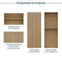 Ver imagem 3 de Rack para TV até 75 Polegadas Suspenso Modular 4 Módulos 8 Portas Frame CabeCasa MadeiraOriginals