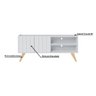Rack para Tv Space com Estante de Livros Link Branco Fosco Tauari Nobre Colibri Moveis - 9