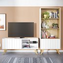 Ver imagem 1 de Rack para Tv Space com Estante de Livros Link Branco Fosco Tauari Nobre Colibri Moveis